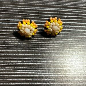 Handmade bead seed earrings